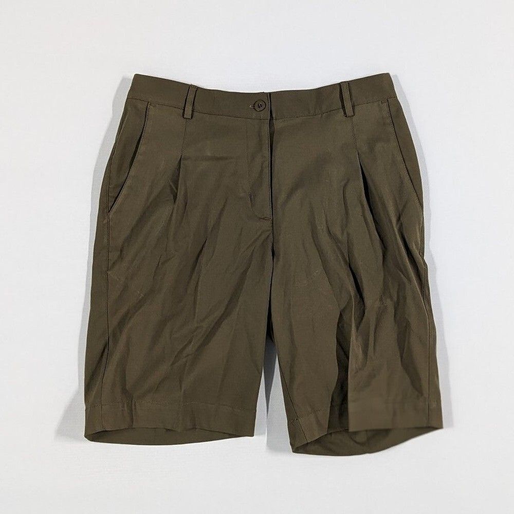 Fairway Golf Resort Olive Green Size 6 Bermuda Shorts Athleisure Preppy Golfcore